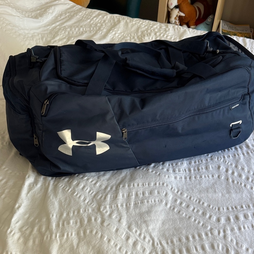 Under Armour Auburn Midnight Blue Duffel Bag-medium sized